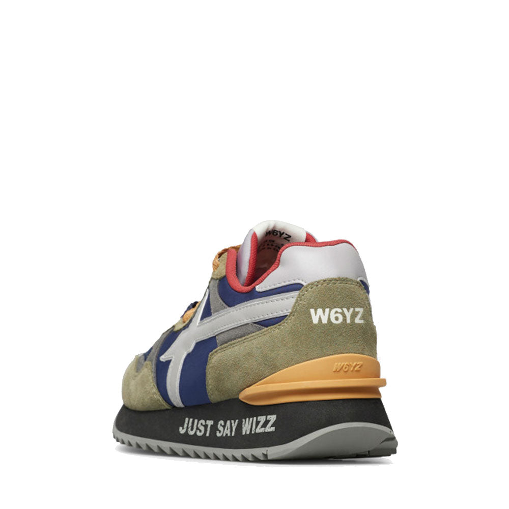 Sneakers Uomo W6YZ Yak-M. in Suede e Tessuto Tecnico Militare Navy Grey