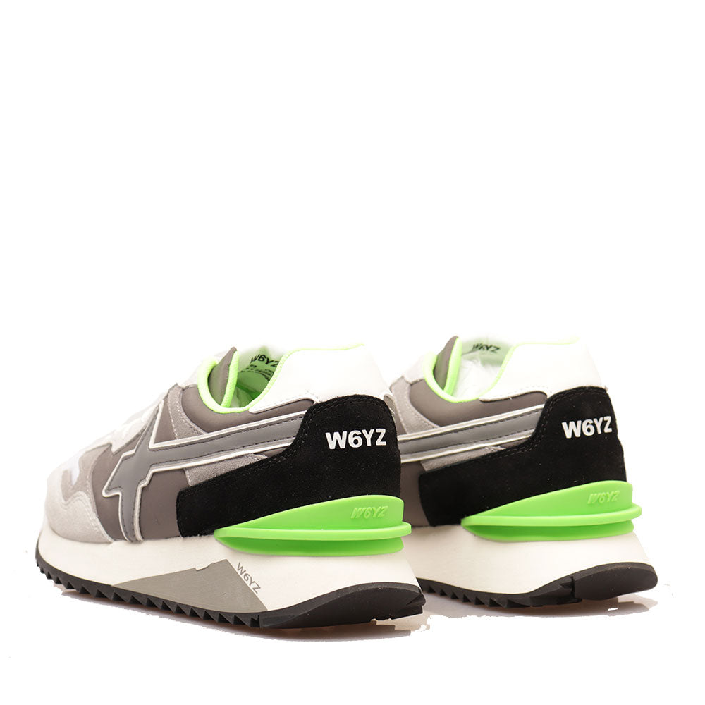 Scarpe Uomo W6YZ Sneakers Yak-M. in Tessuto Tecnico e Suede White Grey Anthracite