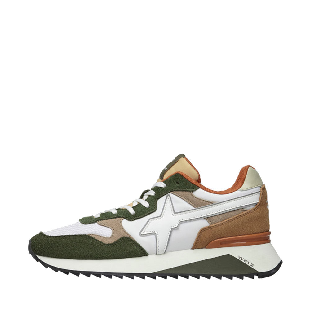Scarpe Uomo W6YZ Sneakers Yak-M. in Tessuto Tecnico e Suede Militare White Brown