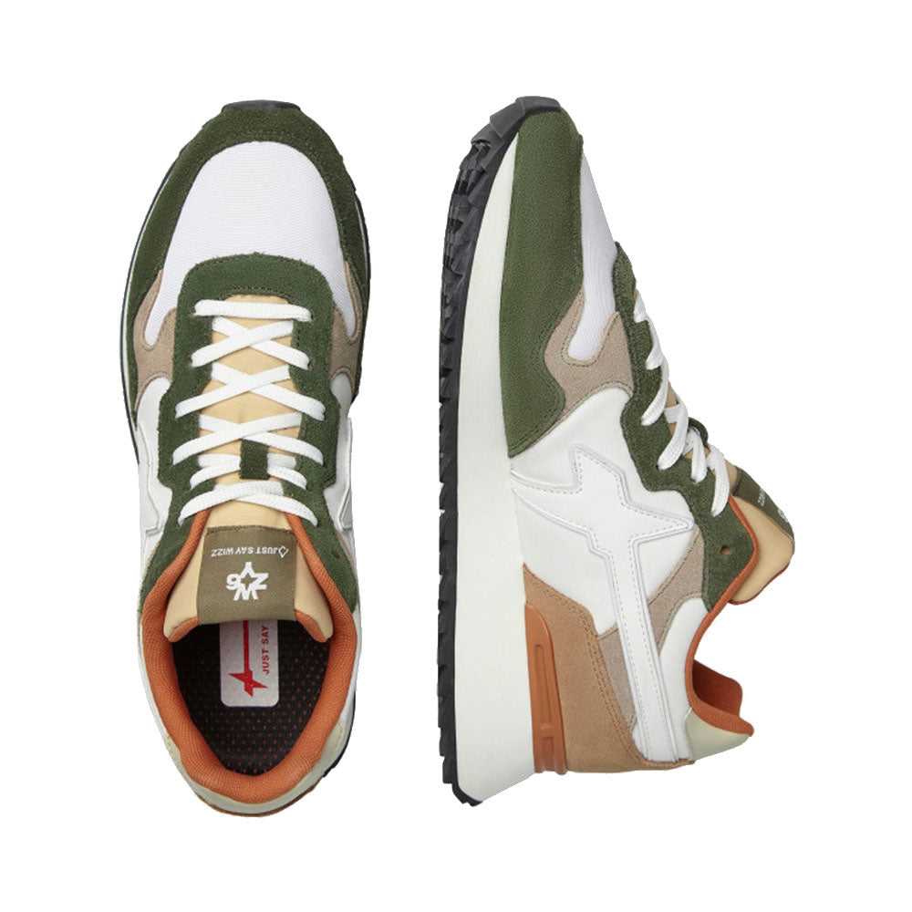 Scarpe Uomo W6YZ Sneakers Yak-M. in Tessuto Tecnico e Suede Militare White Brown
