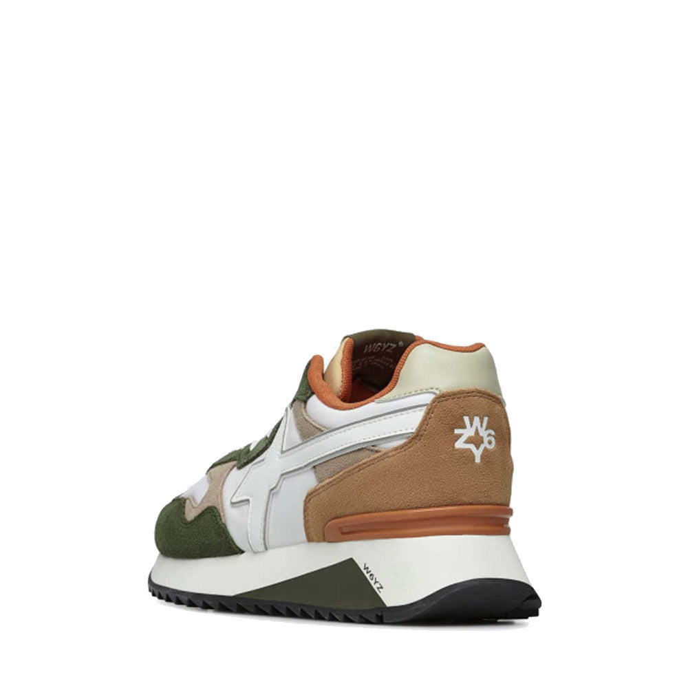 Scarpe Uomo W6YZ Sneakers Yak-M. in Tessuto Tecnico e Suede Militare White Brown