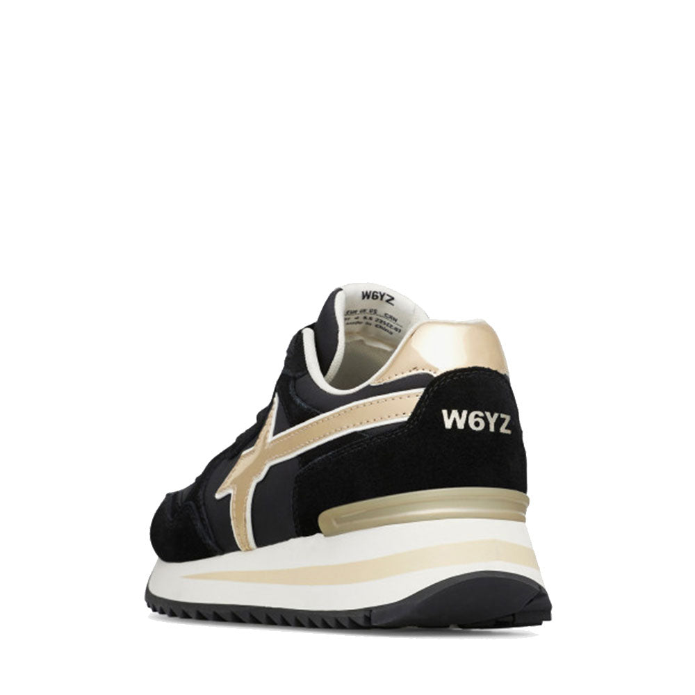 Sneakers Donna W6YZ Yak-W. in Tessuto Tecnico e Suede colore Black Platinum Bone