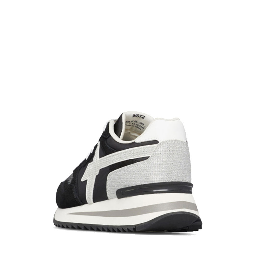 Sneakers Donna W6YZ Yak-W. in Tessuto Tecnico e Suede colore Black Black Silver