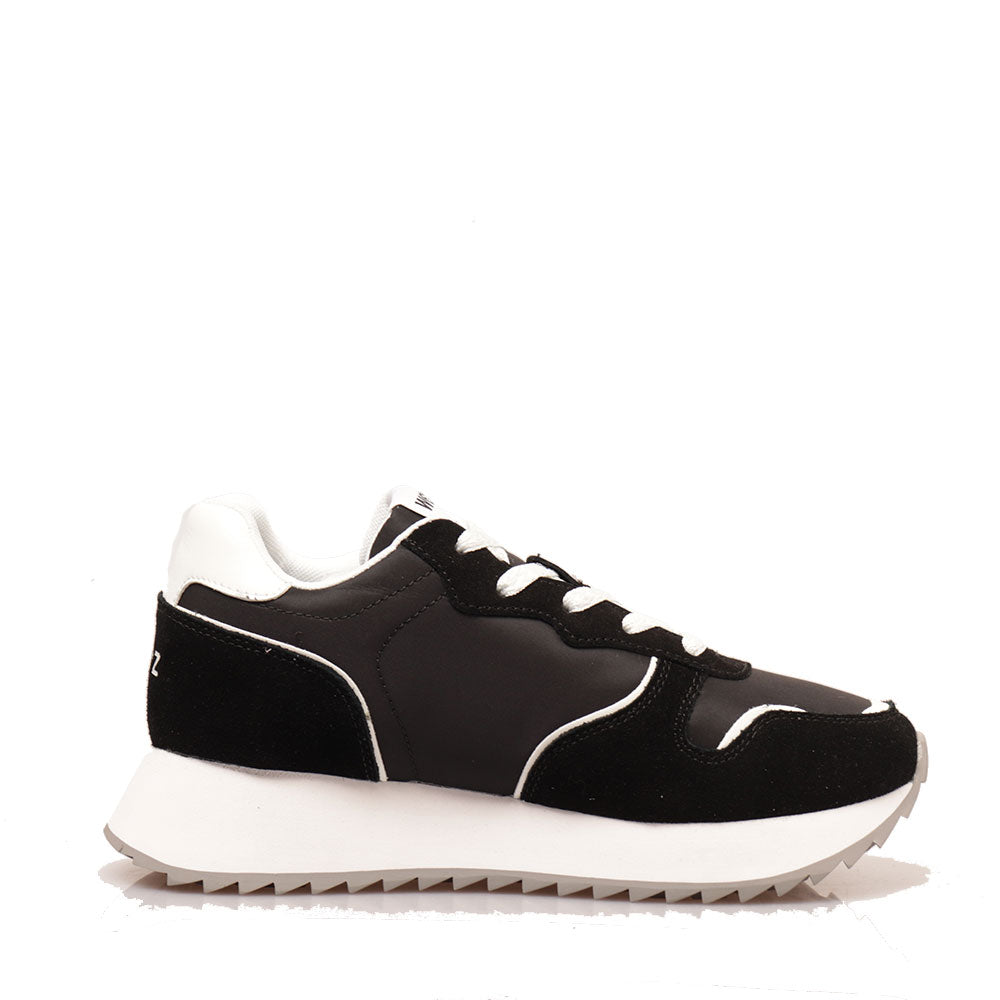 Sneakers Donna W6YZ Jet-W. in Tessuto Tecnico e Suede Black White
