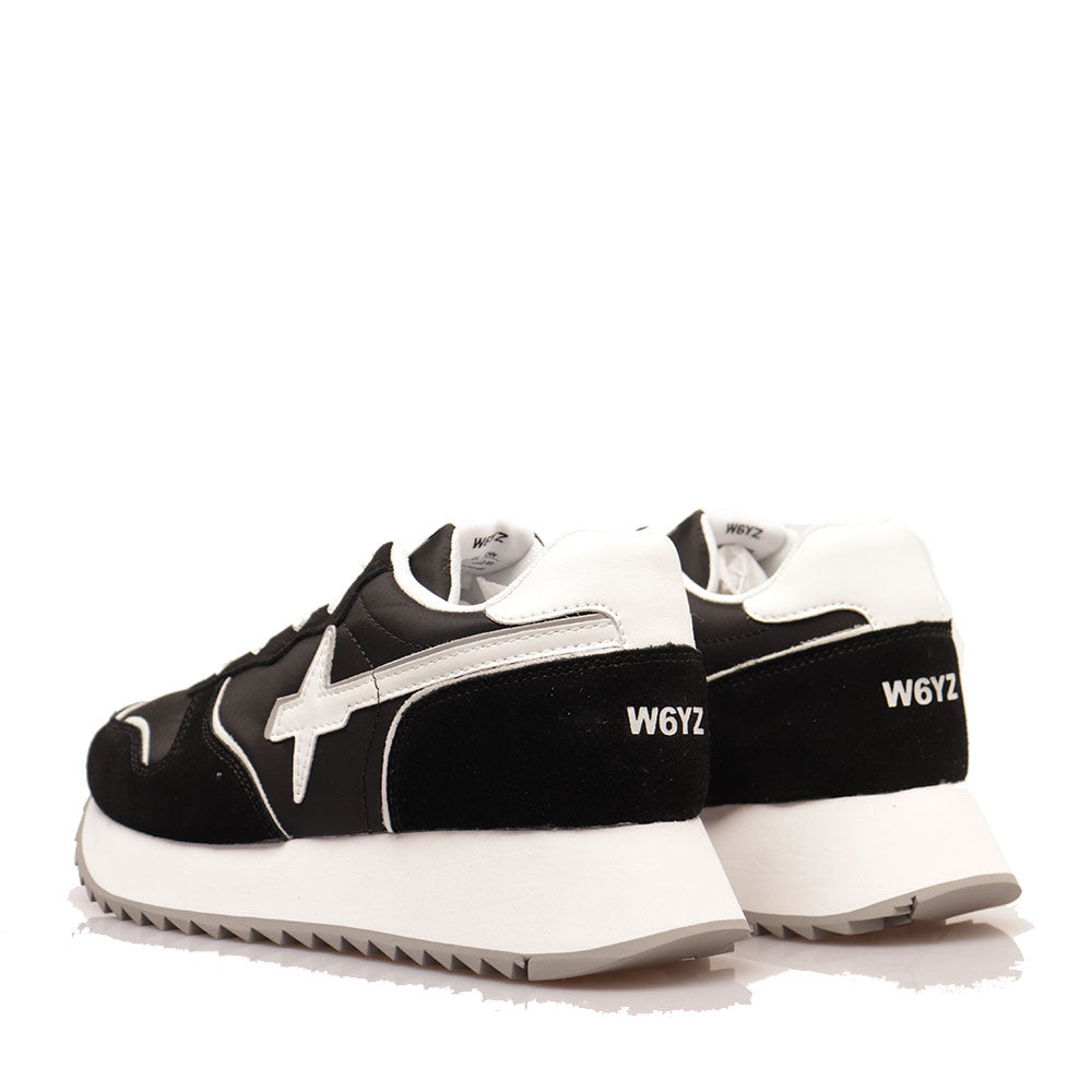 Sneakers Donna W6YZ Jet-W. in Tessuto Tecnico e Suede Black White