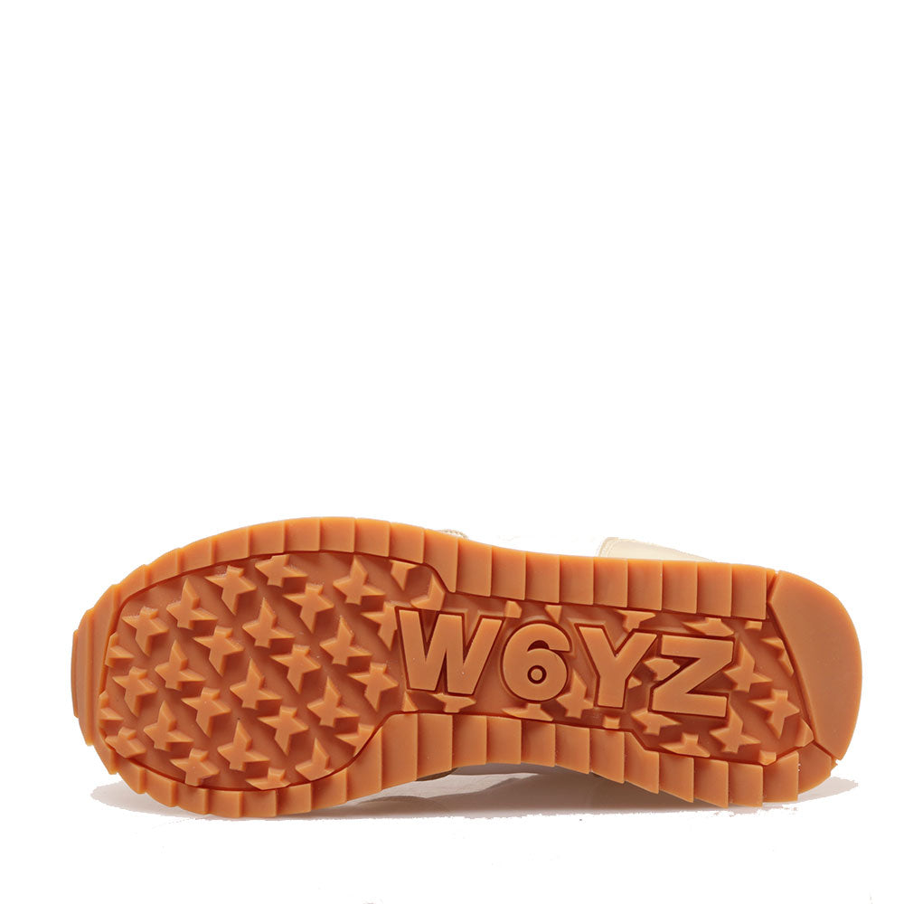 Sneakers Donna W6YZ Jet-W. in Tessuto Tecnico e Inserti Metallizzati Platinum White