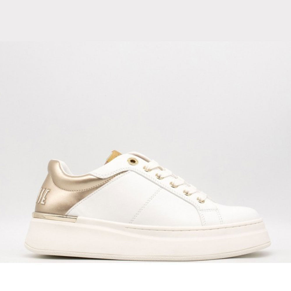 Alviero Martini 1A Classe Plateau-Sneaker in Weiß mit Platin-Einsatz 2135