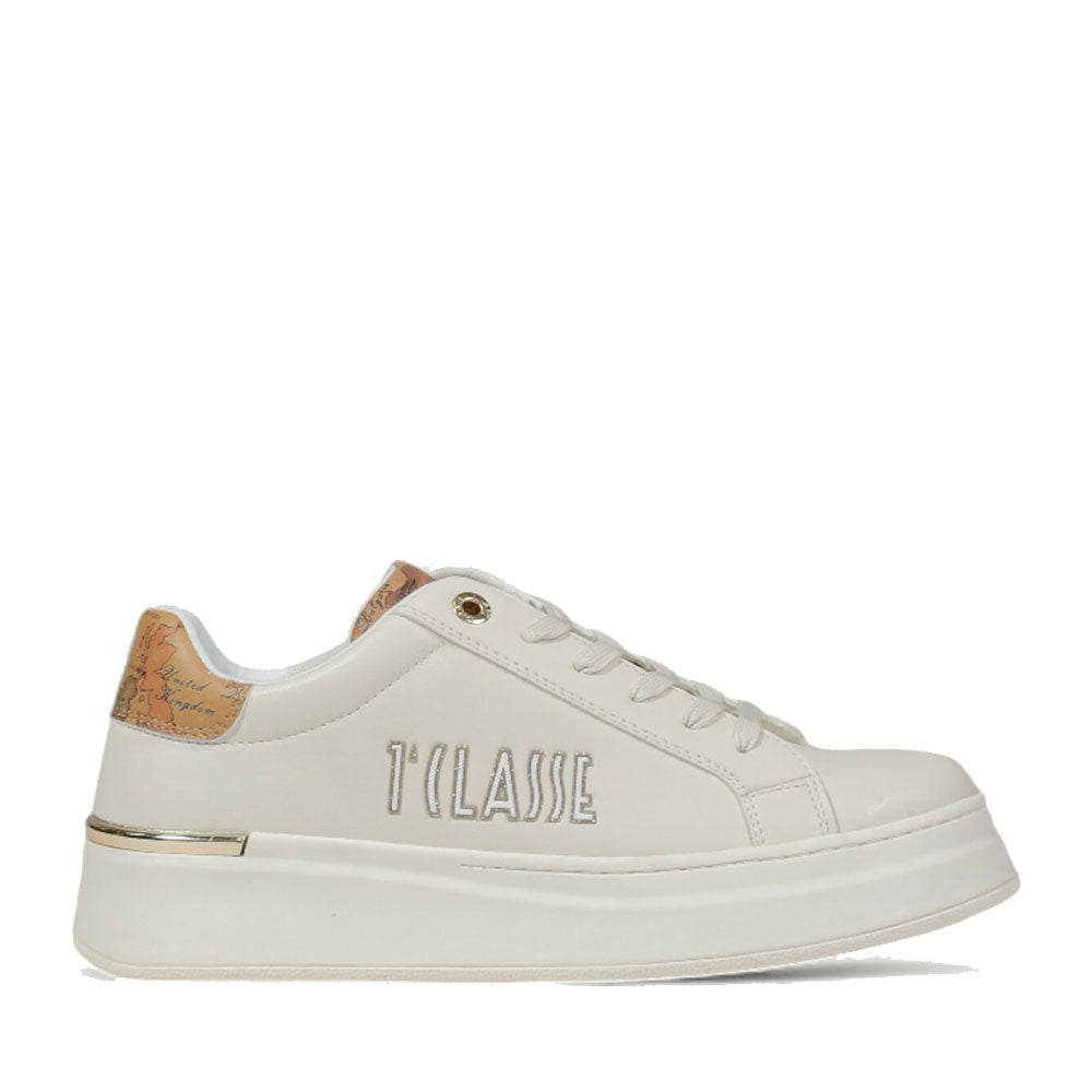 Sneakers Platform 1A Classe Alviero Martini Bianco Sporco con Maxi Logo 2137
