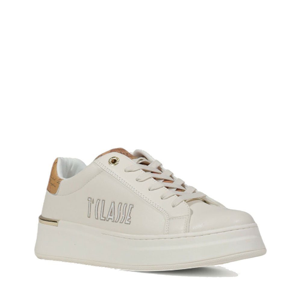 Sneakers Platform 1A Classe Alviero Martini Bianco Sporco con Maxi Logo 2137