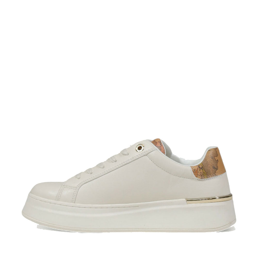 Sneakers Platform 1A Classe Alviero Martini Bianco Sporco con Maxi Logo 2137