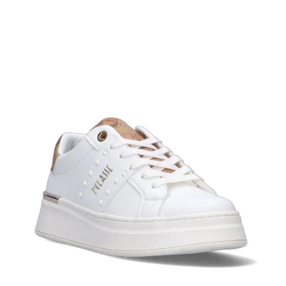 Sneakers Platform 1A Classe Alviero Martini Bianco con Micro Borchie 2140