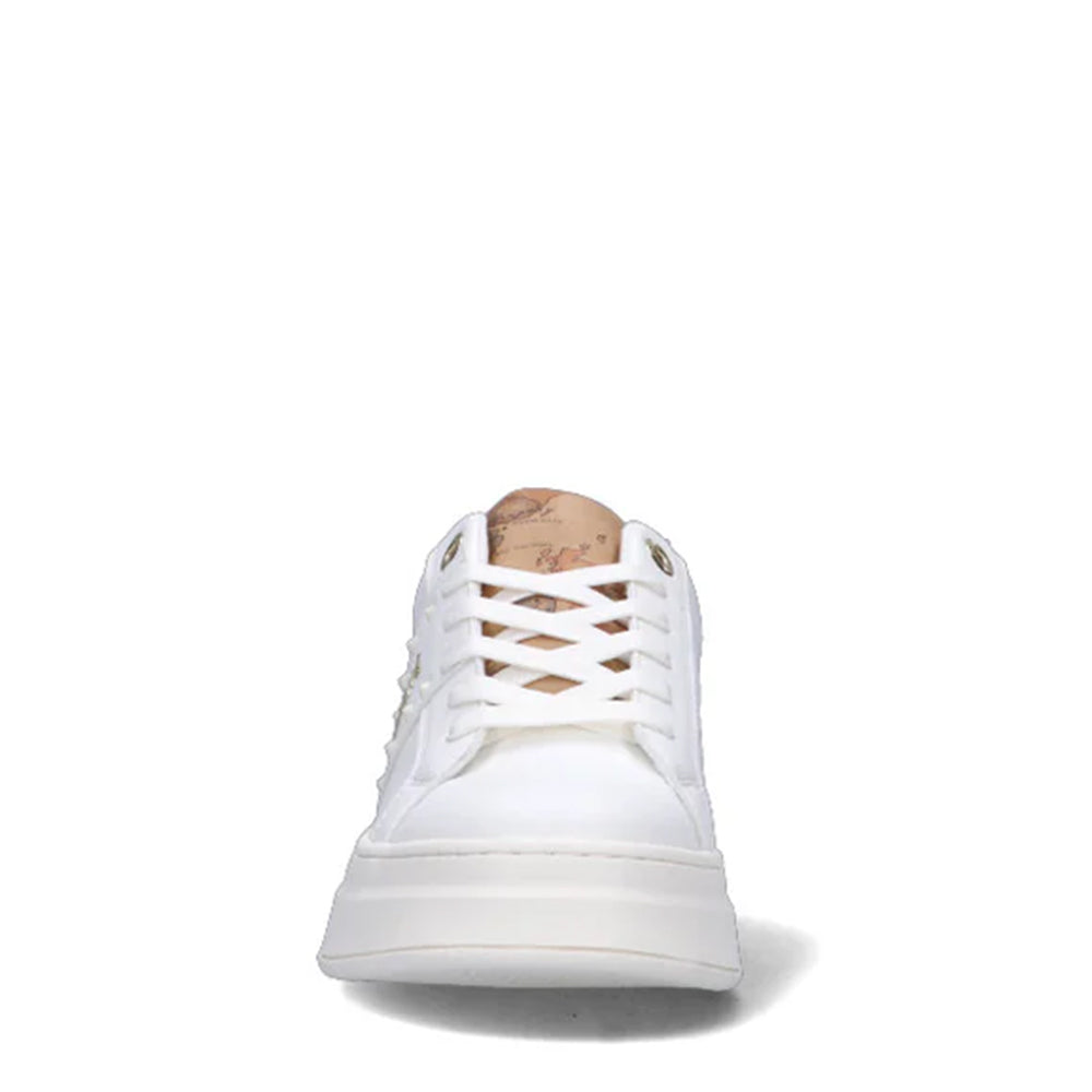 Sneakers Platform 1A Classe Alviero Martini Bianco con Micro Borchie 2140