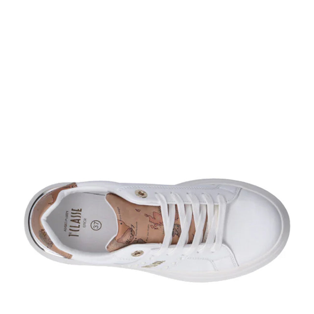 Sneakers Platform 1A Classe Alviero Martini Bianco con Micro Borchie 2140