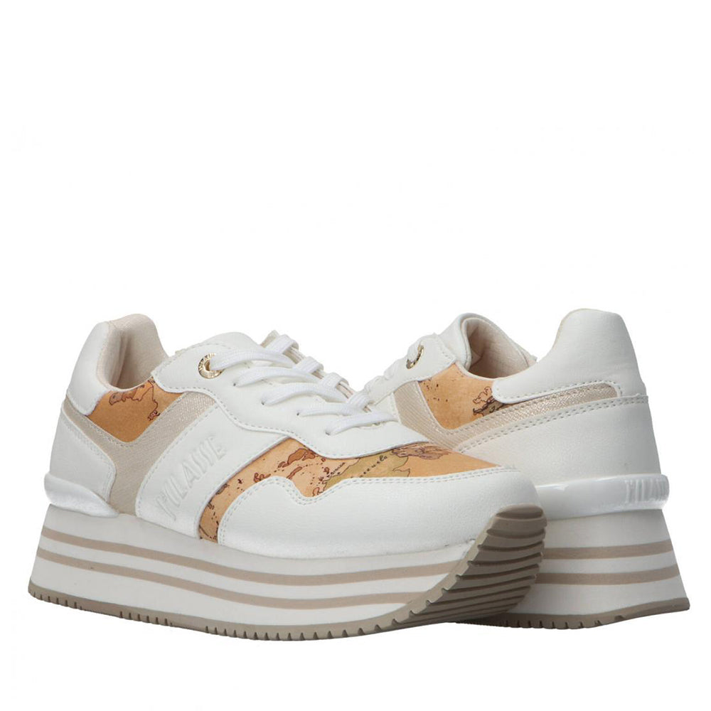 Sneakers Running 1A Classe Alviero Martini Bianche con Inserti Geo Classic 2157