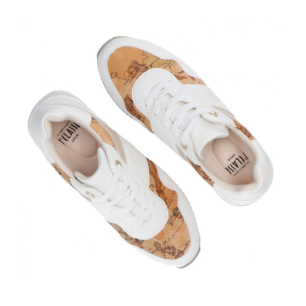 Sneakers Running 1A Classe Alviero Martini Bianche con Inserti Geo Classic 2157