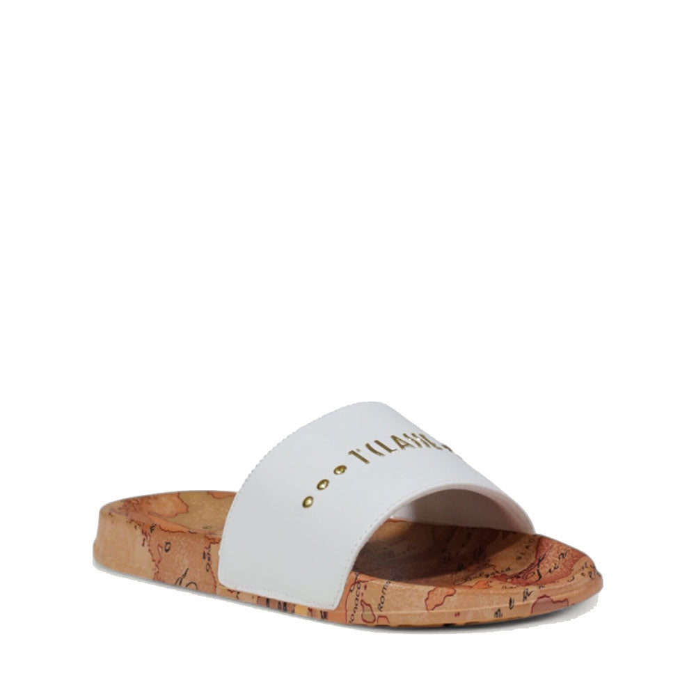 Ciabatte in Gomma 1A Classe Alviero Martini con Fascia Bianca e Suola Geo Classic 2196