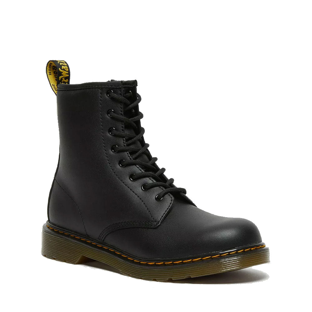 DR-Schuhe. MARTENS 1460 Y Softy T-Line-Stiefel aus schwarzem Leder