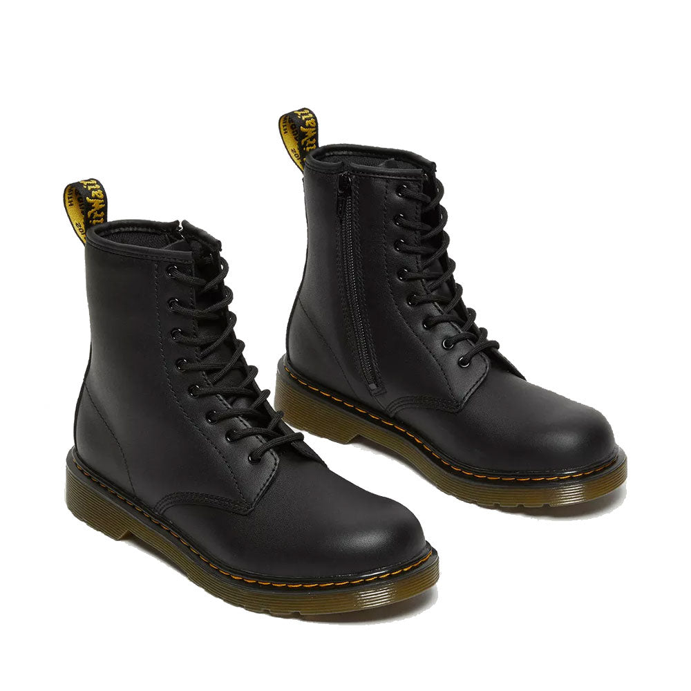 DR-Schuhe. MARTENS 1460 Y Softy T-Line-Stiefel aus schwarzem Leder