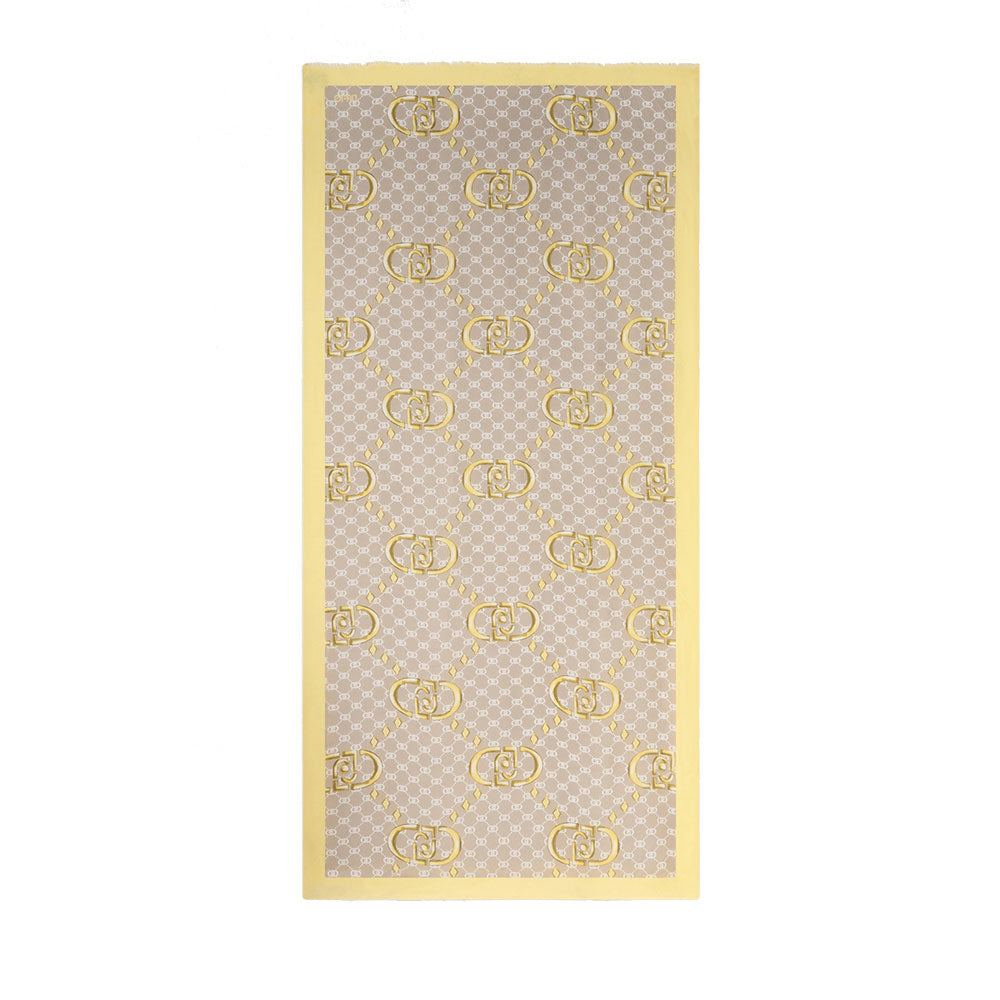 Stola Donna 90 x 180 cm LIU JO in Modal Beige con Logo