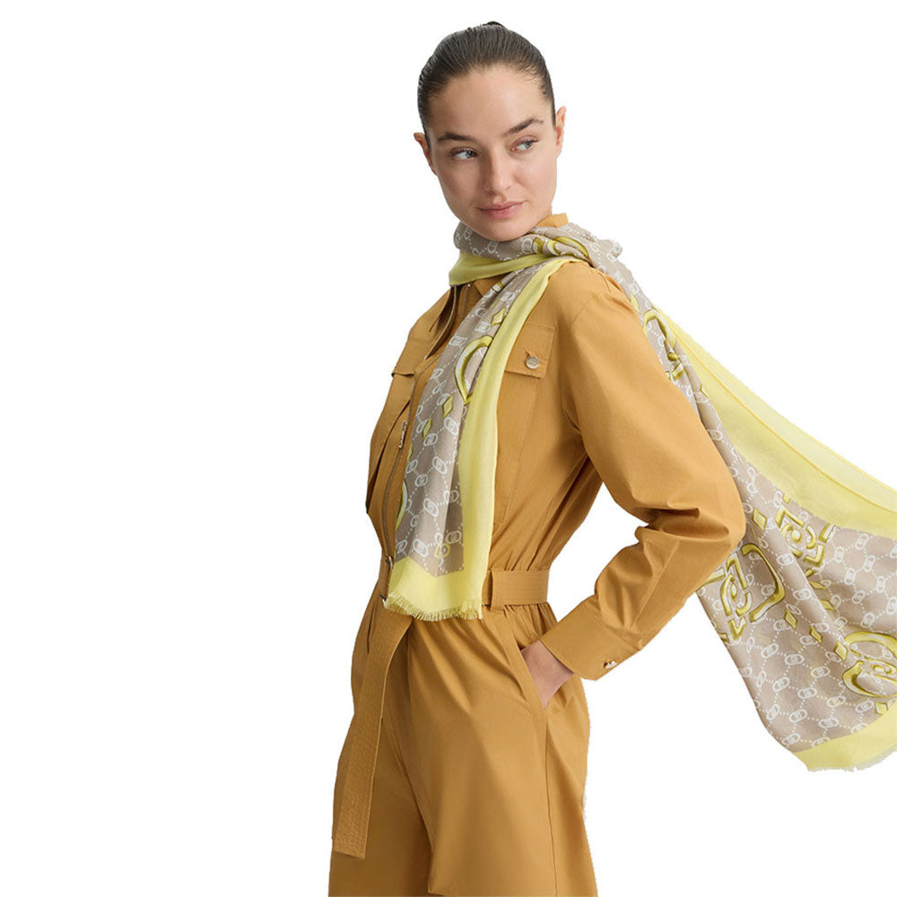 Stola Donna 90 x 180 cm LIU JO in Modal Beige con Logo