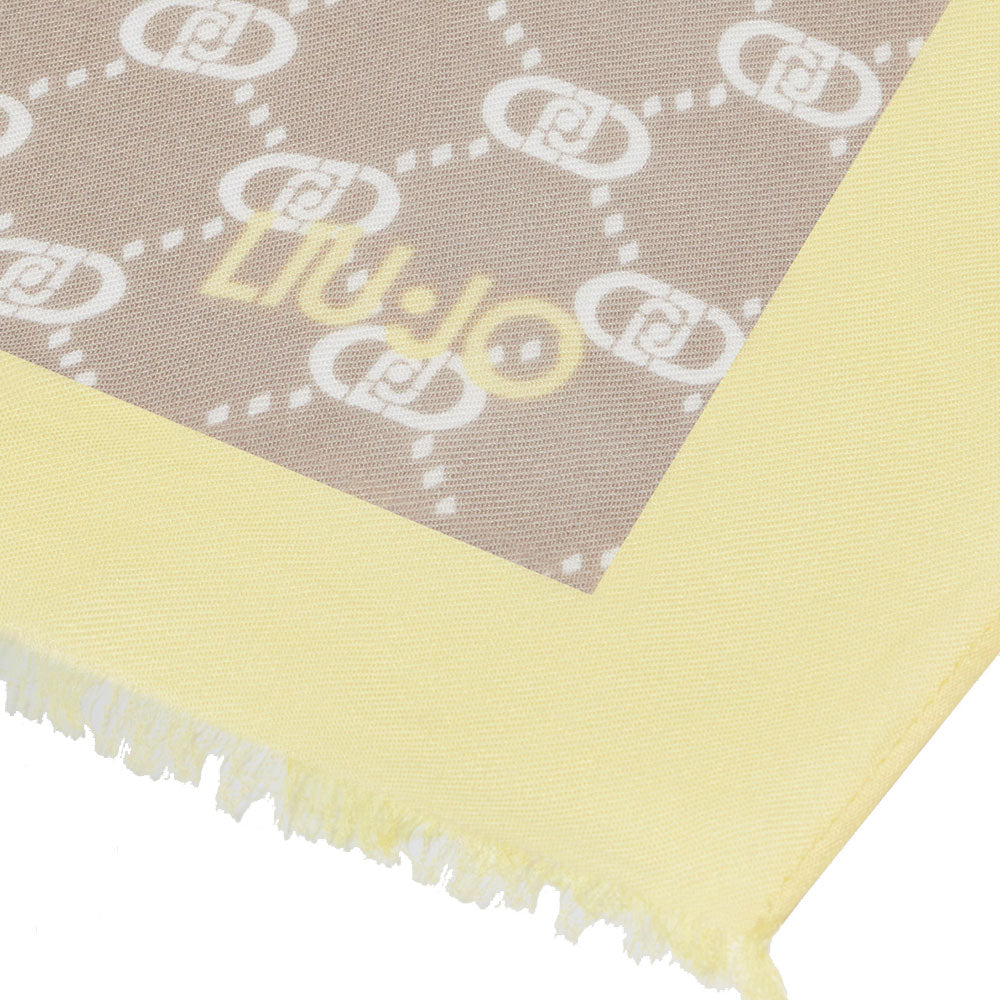 Stola Donna 90 x 180 cm LIU JO in Modal Beige con Logo