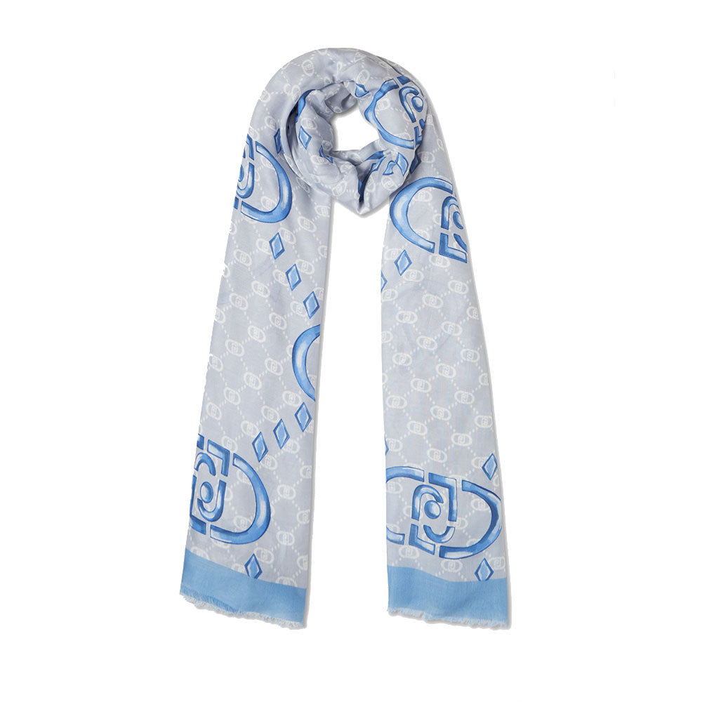 LIU JO
Damen Stola 90x180cm in Hellblau Modal mit Logo