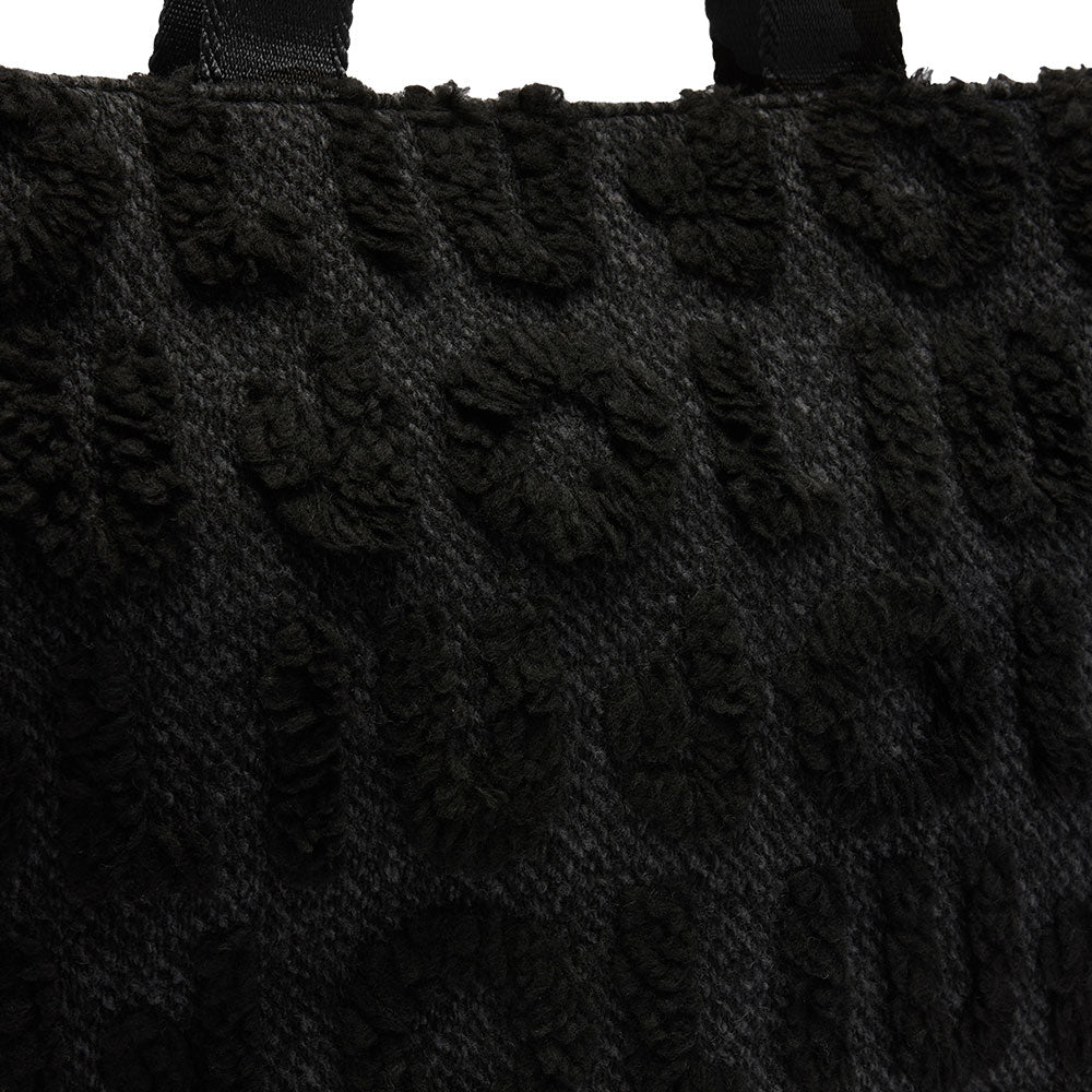 Shopping Bag Donna LIU JO in Tessuto Misto Lana con Logo in Teddy All Over Nero