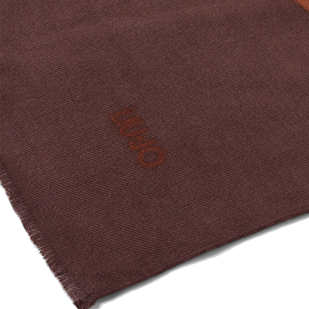 Stola Donna 70 x 180 cm LIU JO in Viscosa Marrone stampa Logo