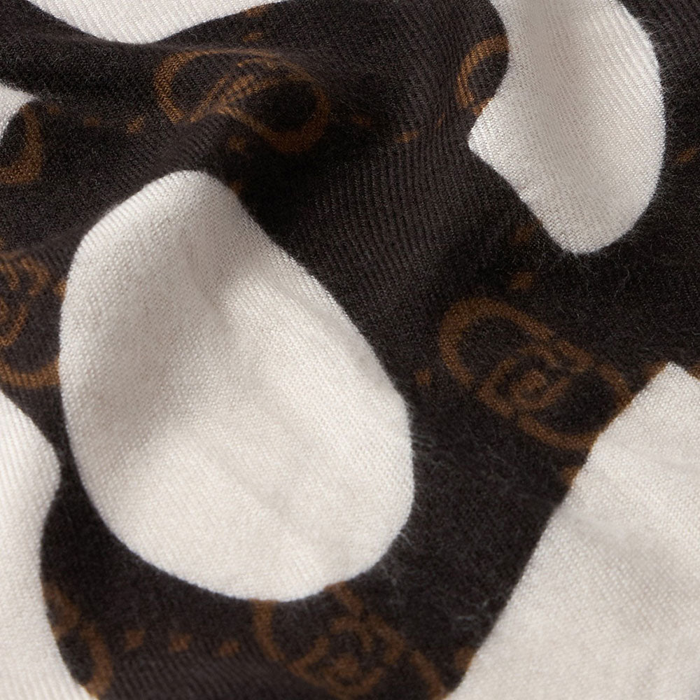 Stola Donna 70 x 180 cm LIU JO in Viscosa Nera stampa Logo