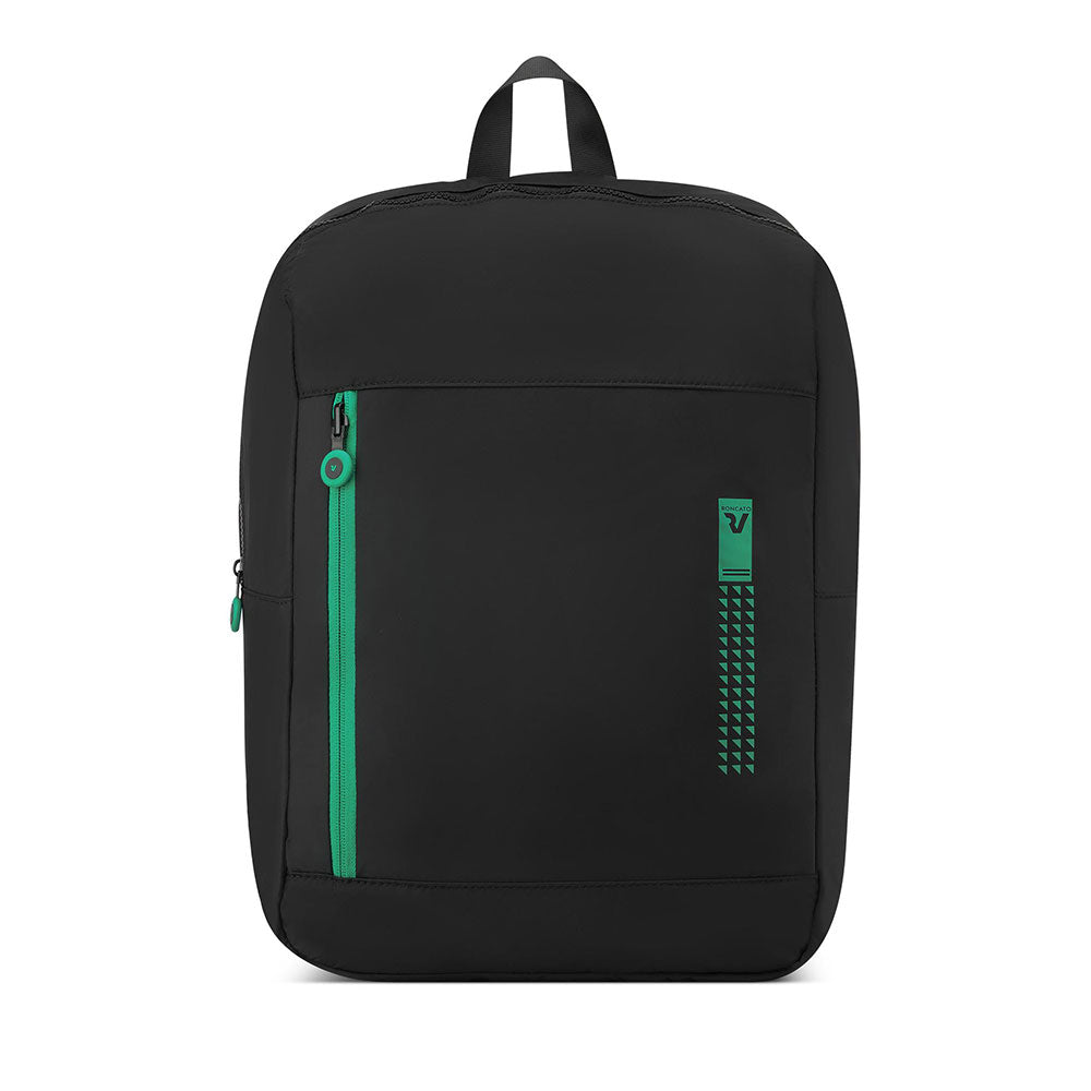 Zaino Pieghevole da Viaggio Easyjet RONCATO Compact Nero e Verde Brillante 45x36x20 cm