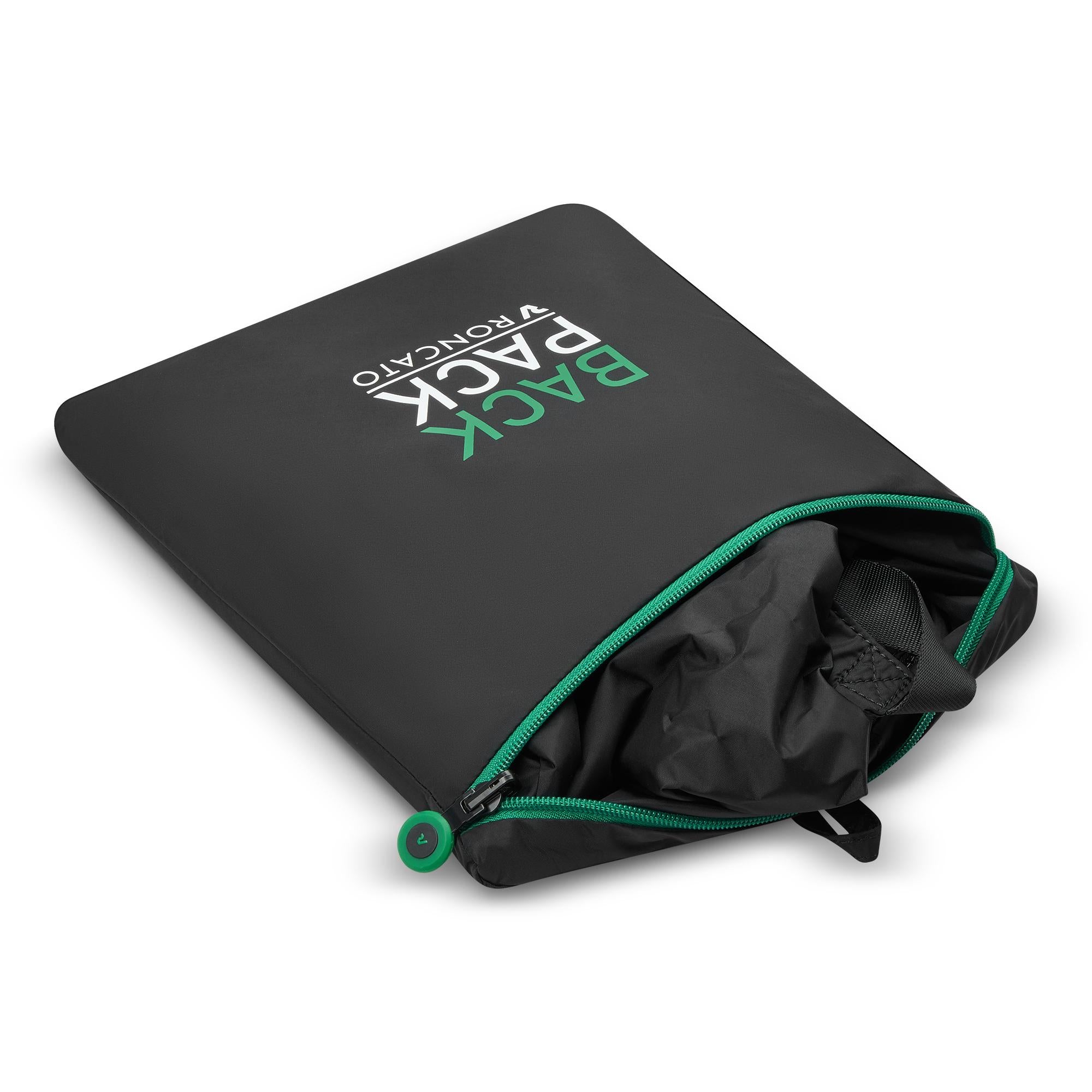 Zaino Pieghevole da Viaggio Easyjet RONCATO Compact Nero e Verde Brillante 45x36x20 cm