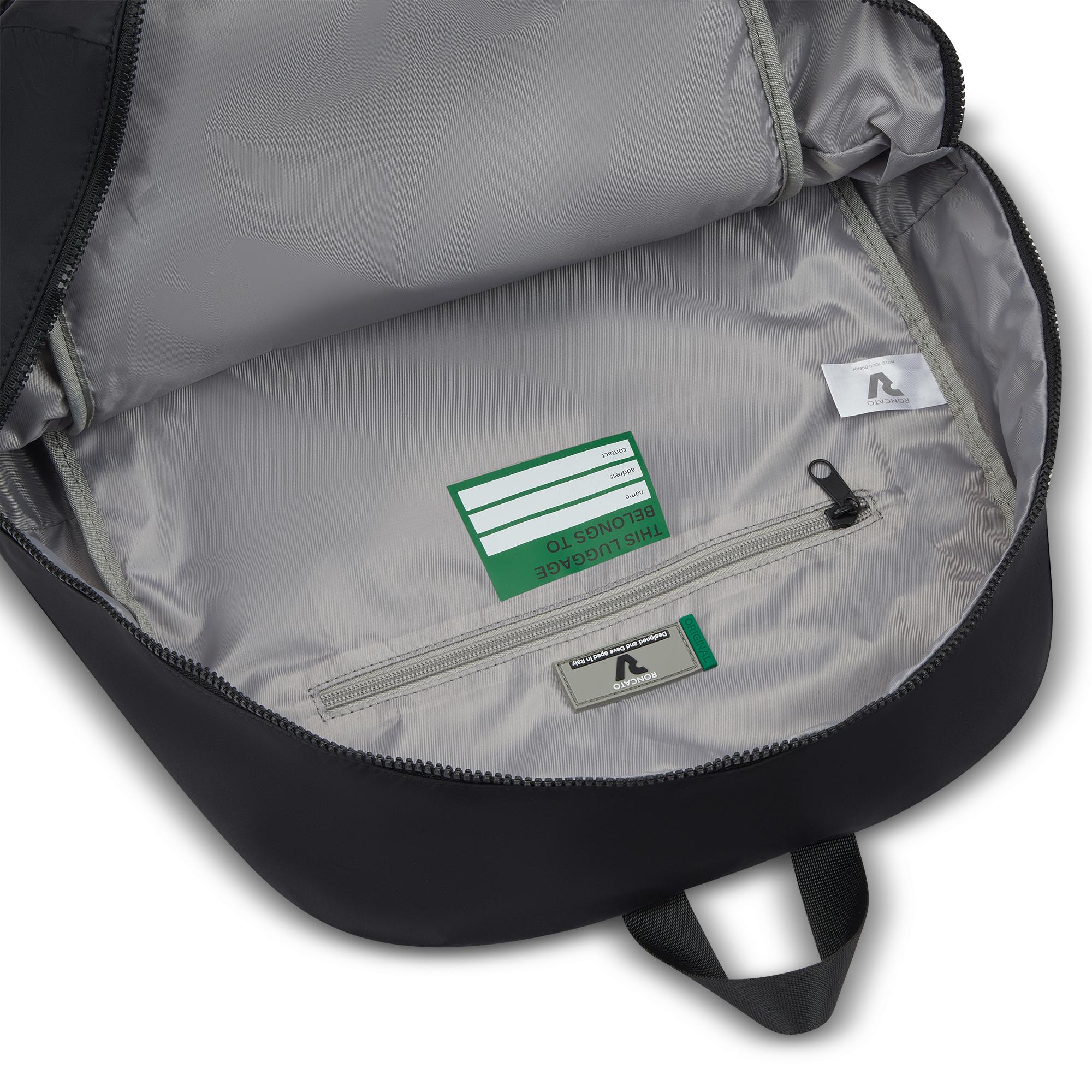 Zaino Pieghevole da Viaggio Easyjet RONCATO Compact Nero e Verde Brillante 45x36x20 cm