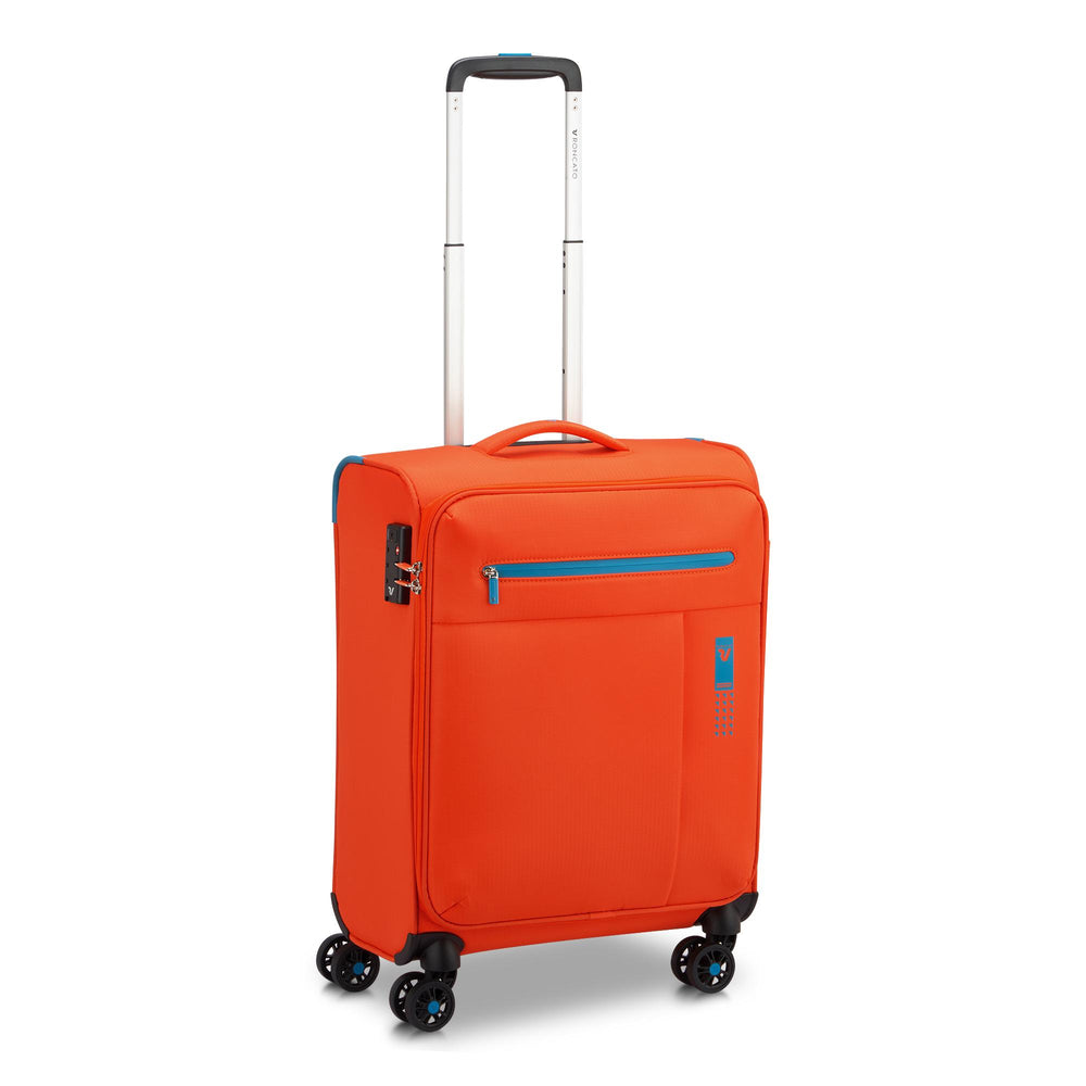 RONCATO Lite Soft Linie 
Halbstarrer Kabinentrolley 4 Räder in orange Farbe
