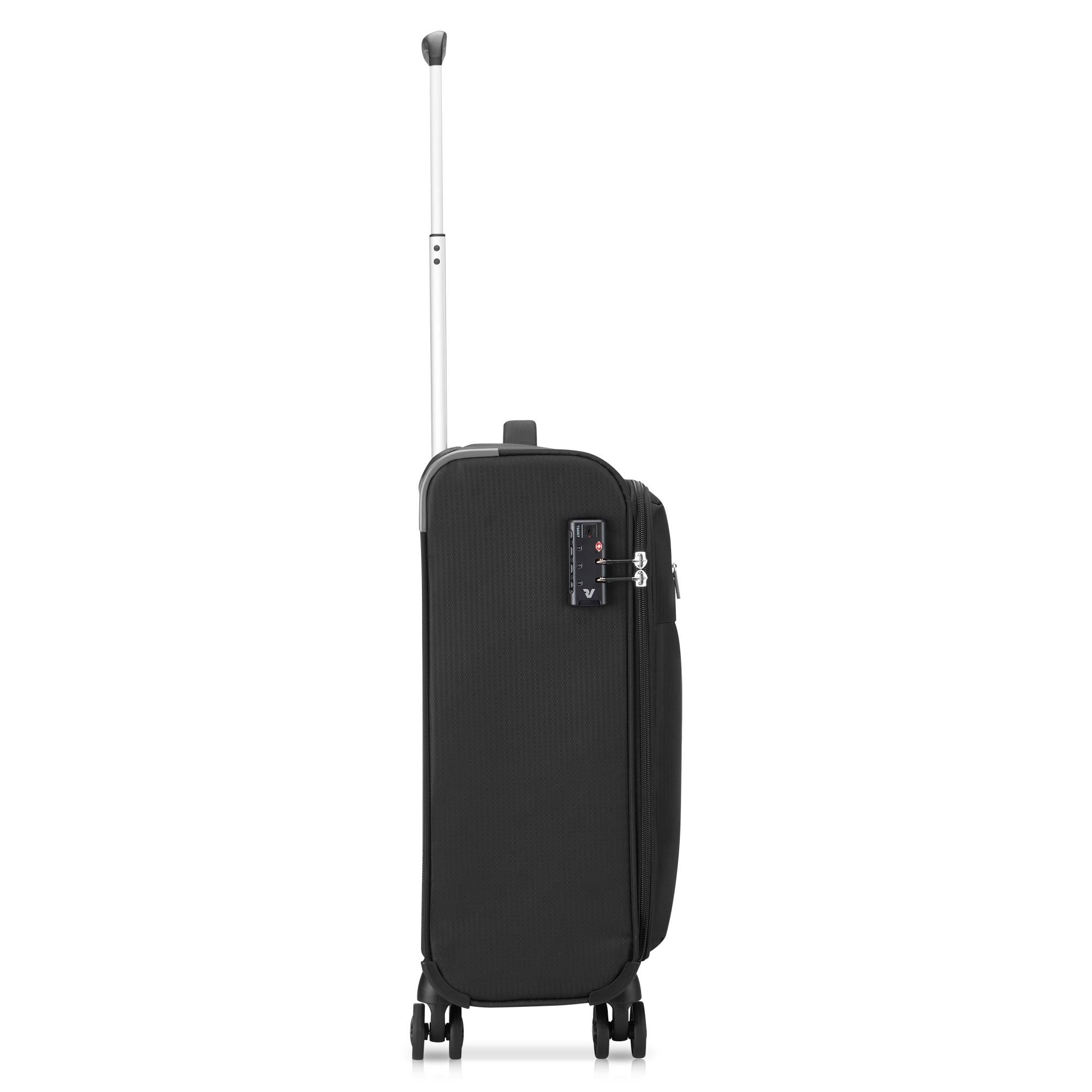 Trolley Cabina Semirigido 4 Ruote RONCATO Linea Lite Soft colore Nero Fumo