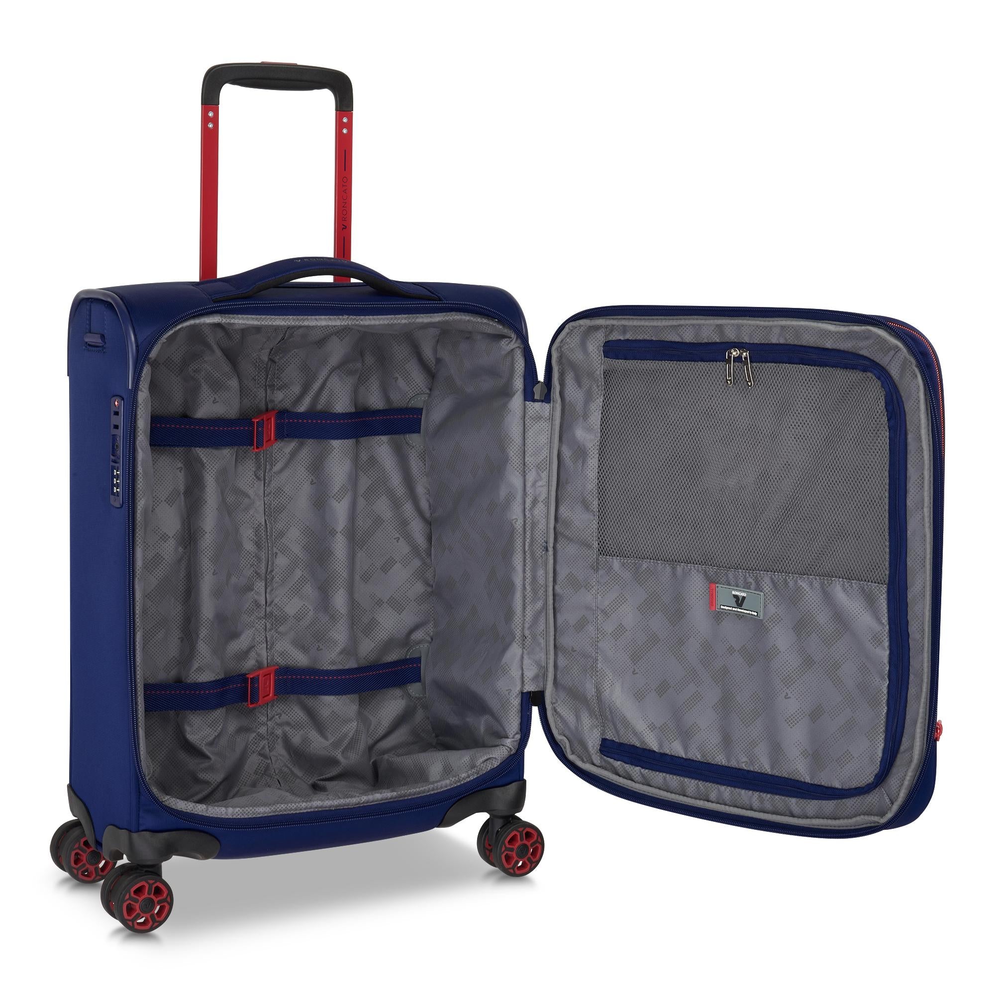 Trolley Cabina Semirigido Espandibile 4 Ruote RONCATO Linea Move colore Blu Oltremare