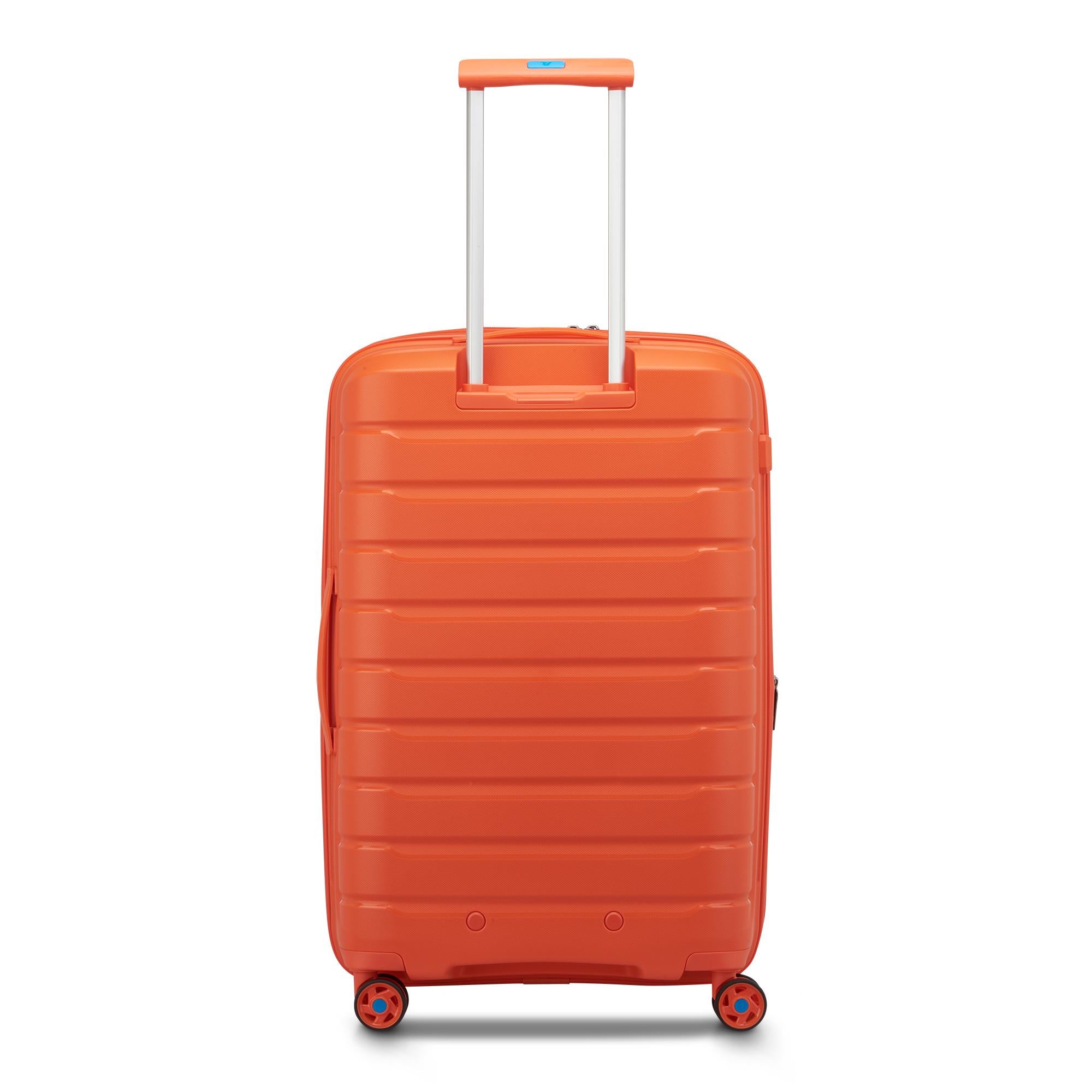 RONCATO B-Flying Linie
Mittelgroßer erweiterbarer Hartschalentrolley mit 4 Rädern in der Farbe Orange