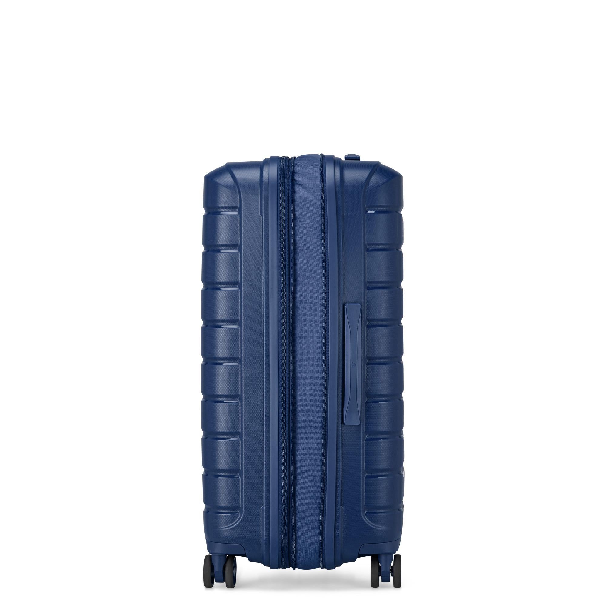 Mittelgroßer erweiterbarer Hartschalentrolley 4 Rollen RONCATO B-Flying Line Mitternachtsblau