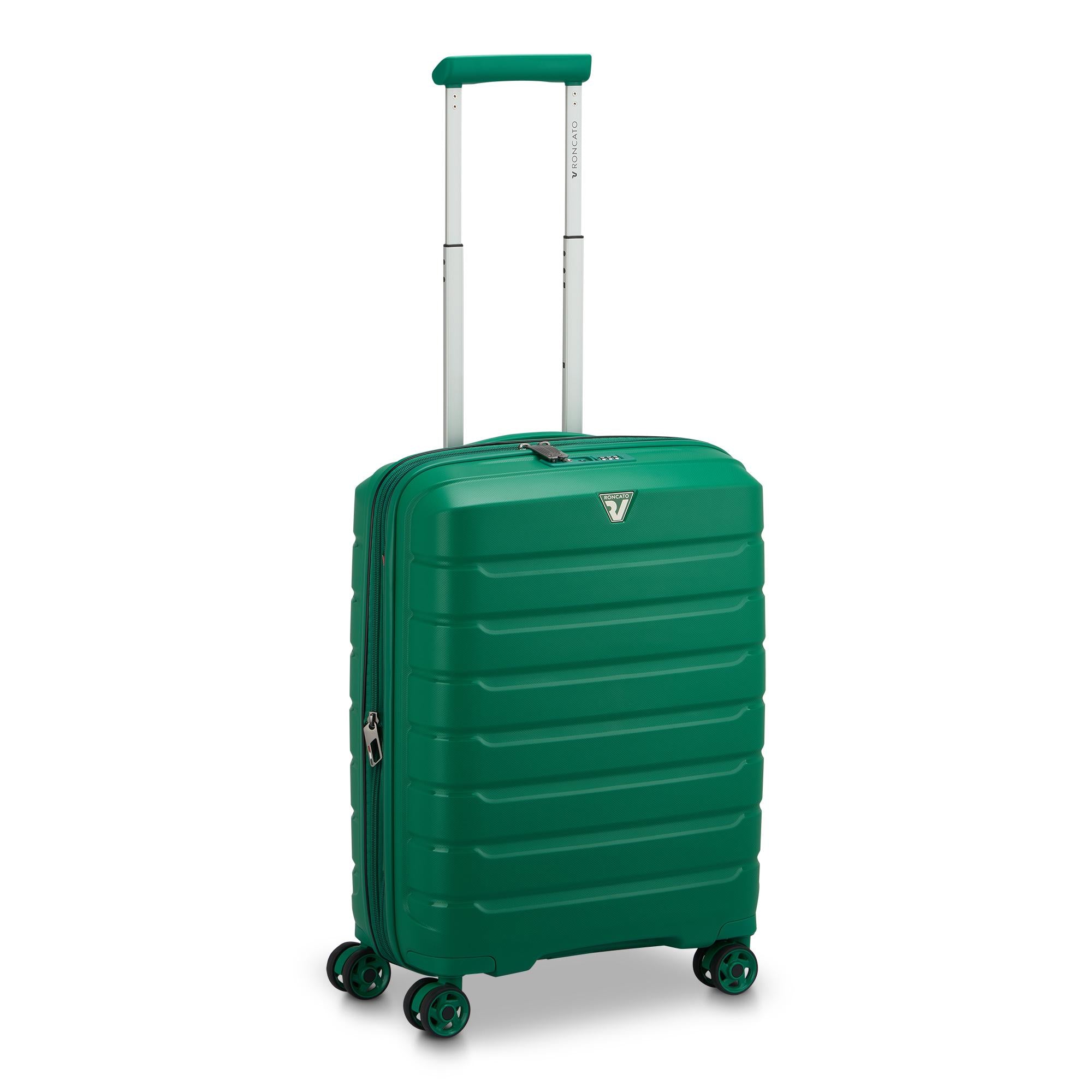 Trolley Cabina Espandibile Rigido 4 Ruote RONCATO Linea B-Flying colore Verde Brillante