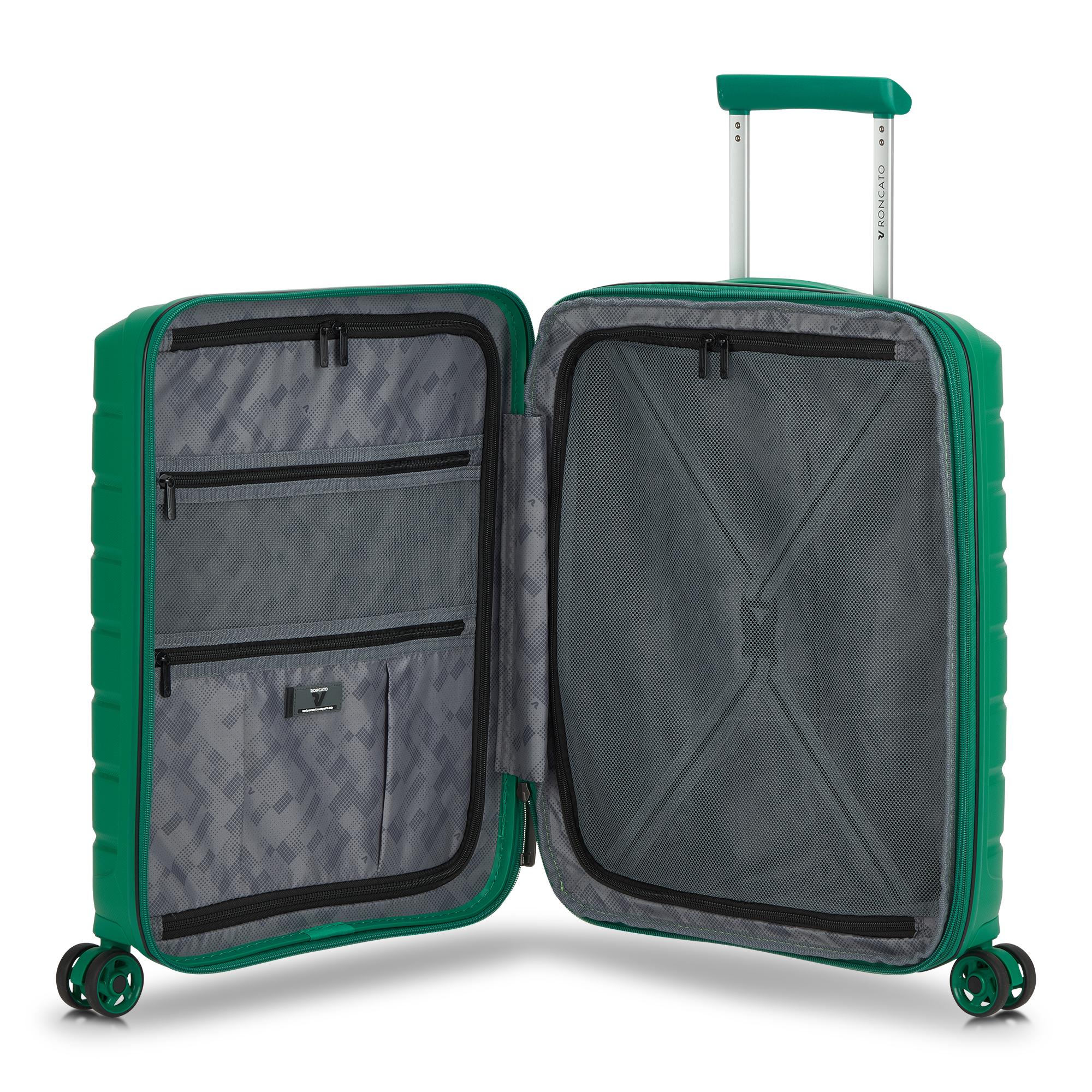 Trolley Cabina Espandibile Rigido 4 Ruote RONCATO Linea B-Flying colore Verde Brillante