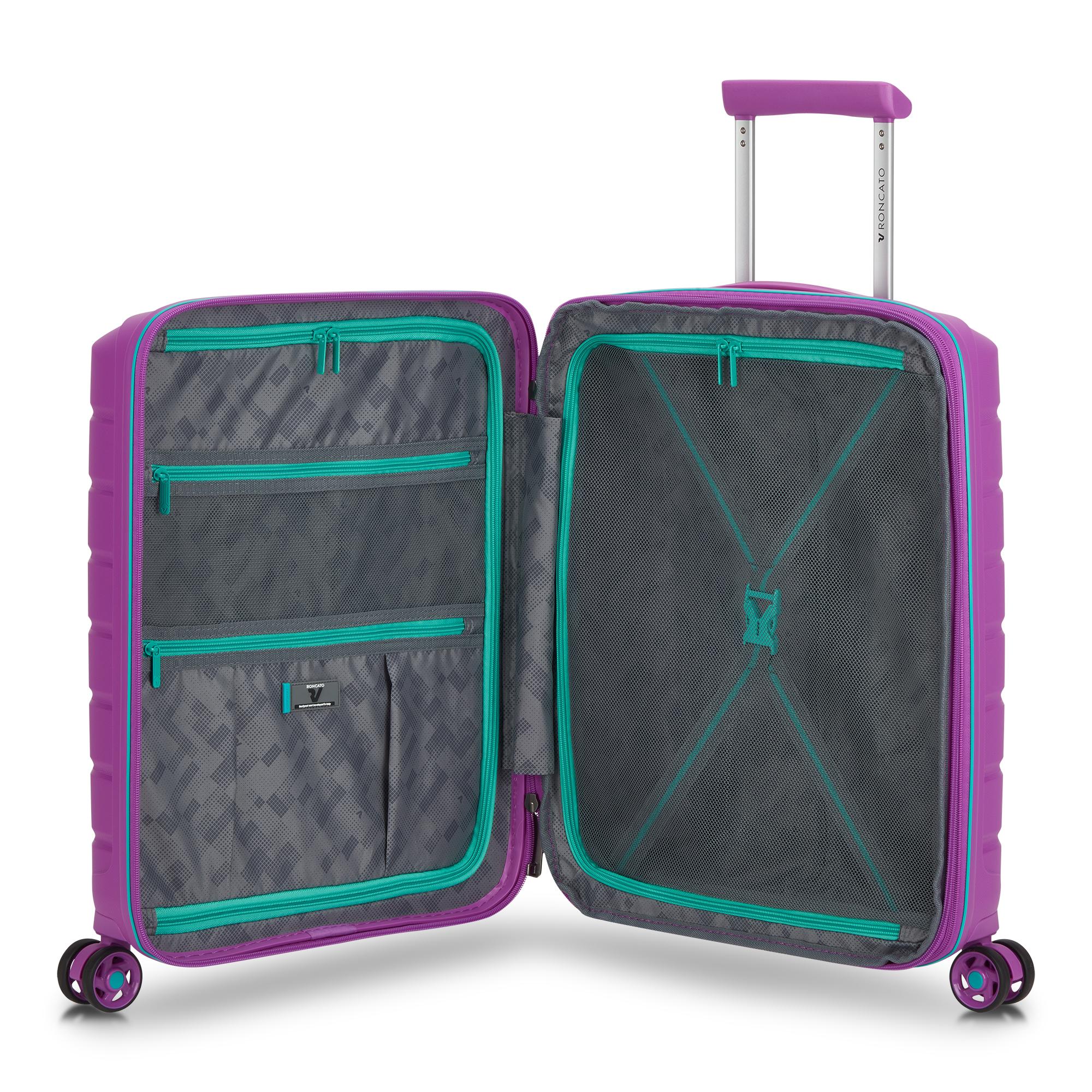 Trolley Cabina Espandibile Rigido 4 Ruote RONCATO Linea B-Flying colore Viola Orchidea