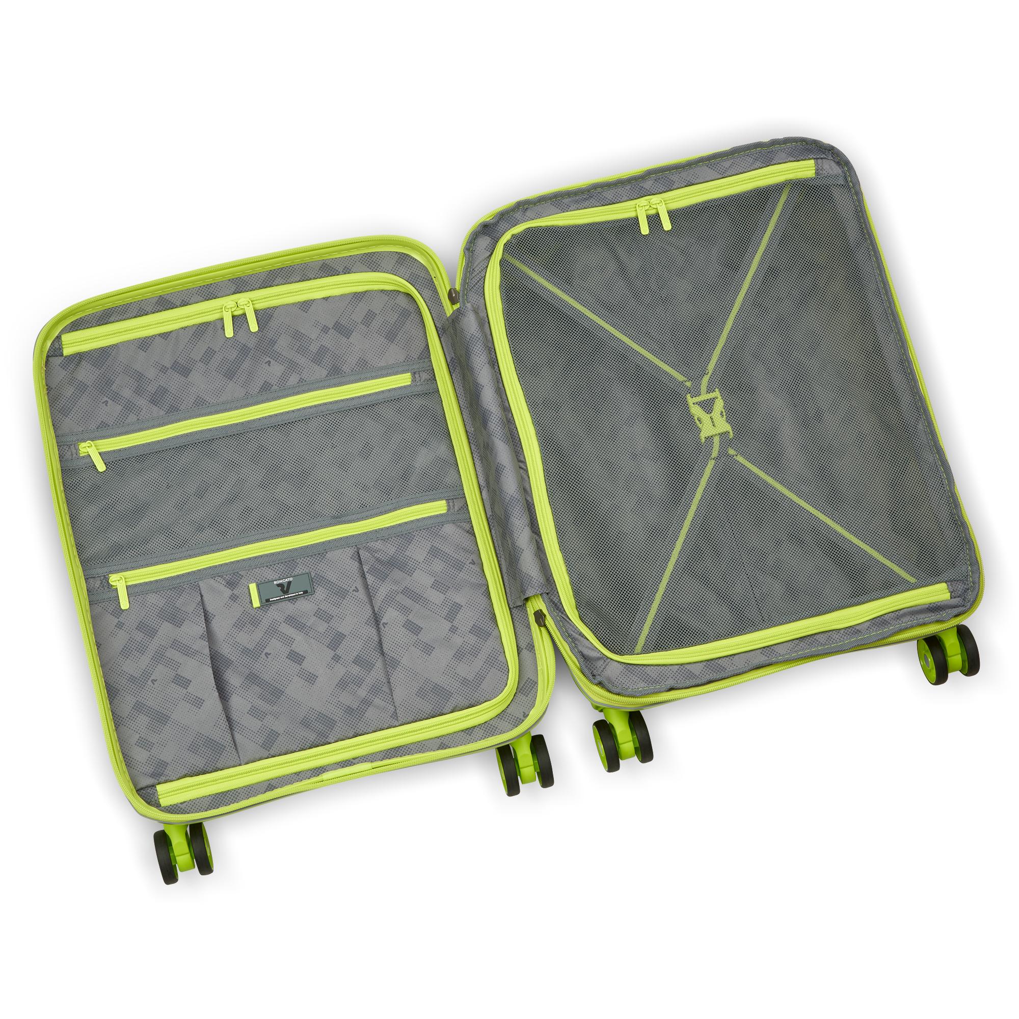 Trolley Cabina Espandibile Rigido 4 Ruote RONCATO Linea B-Flying colore Cyber Lime