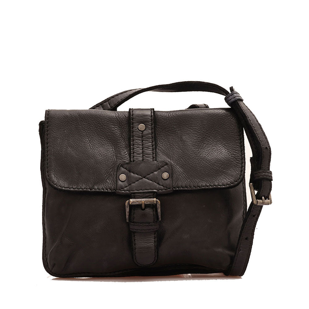 Borsa Donna a Tracolla GIANNI CONTI in Pelle Liscia Nera