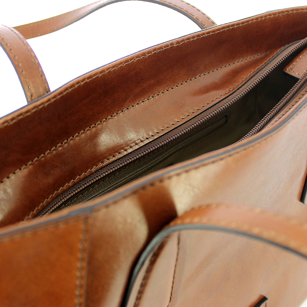 Shopping Bag Donna THE BRIDGE linea Maddalena in Pelle Marrone
