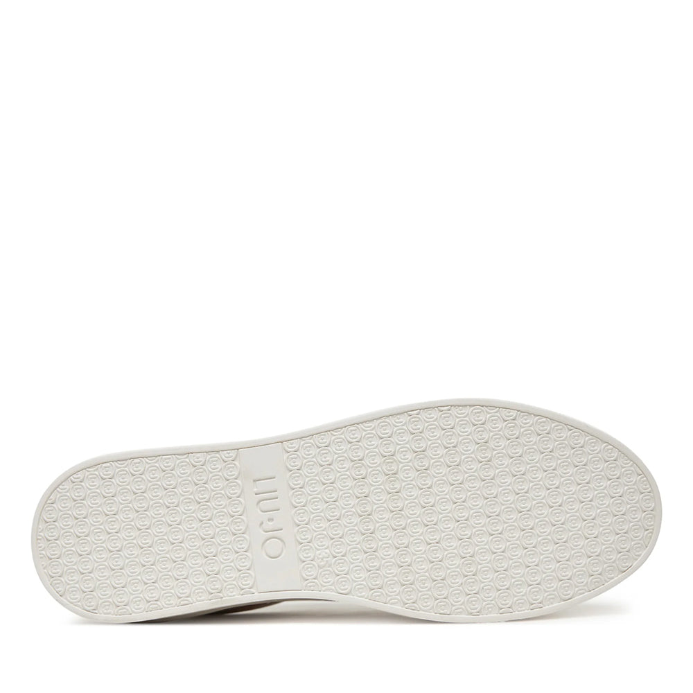 Sneakers Platform LIU JO Silvia 907 stampa Saffiano Laminato color Sabbia