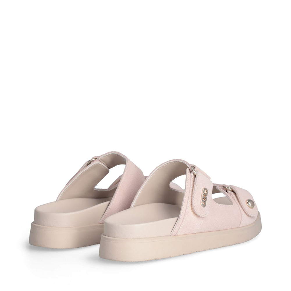 LIU JO Penny 902 Doppelband-Slipper aus rosa Wildleder