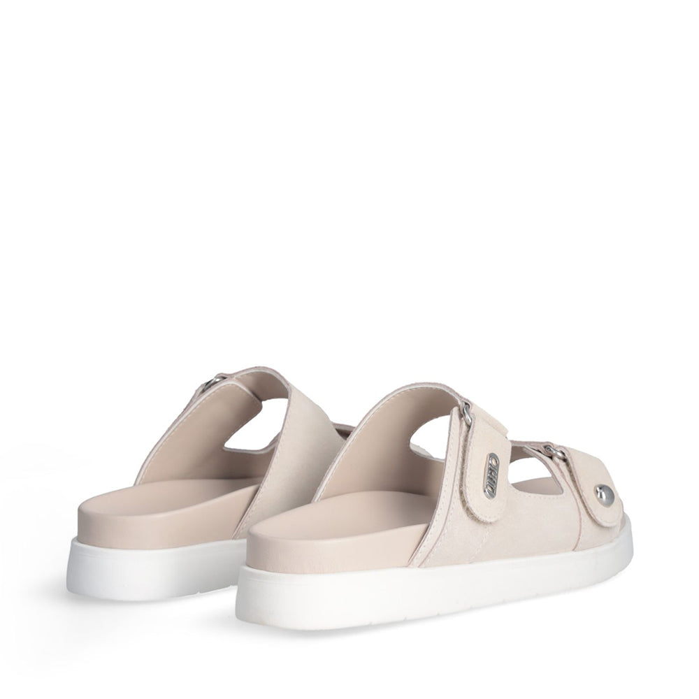 LIU JO Penny 902 Doppelband-Slipper aus butterfarbenem Wildleder