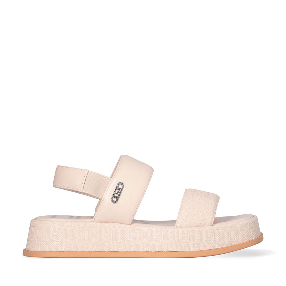 Sandali Platform LIU JO You 754 Nude con Logo Impresso