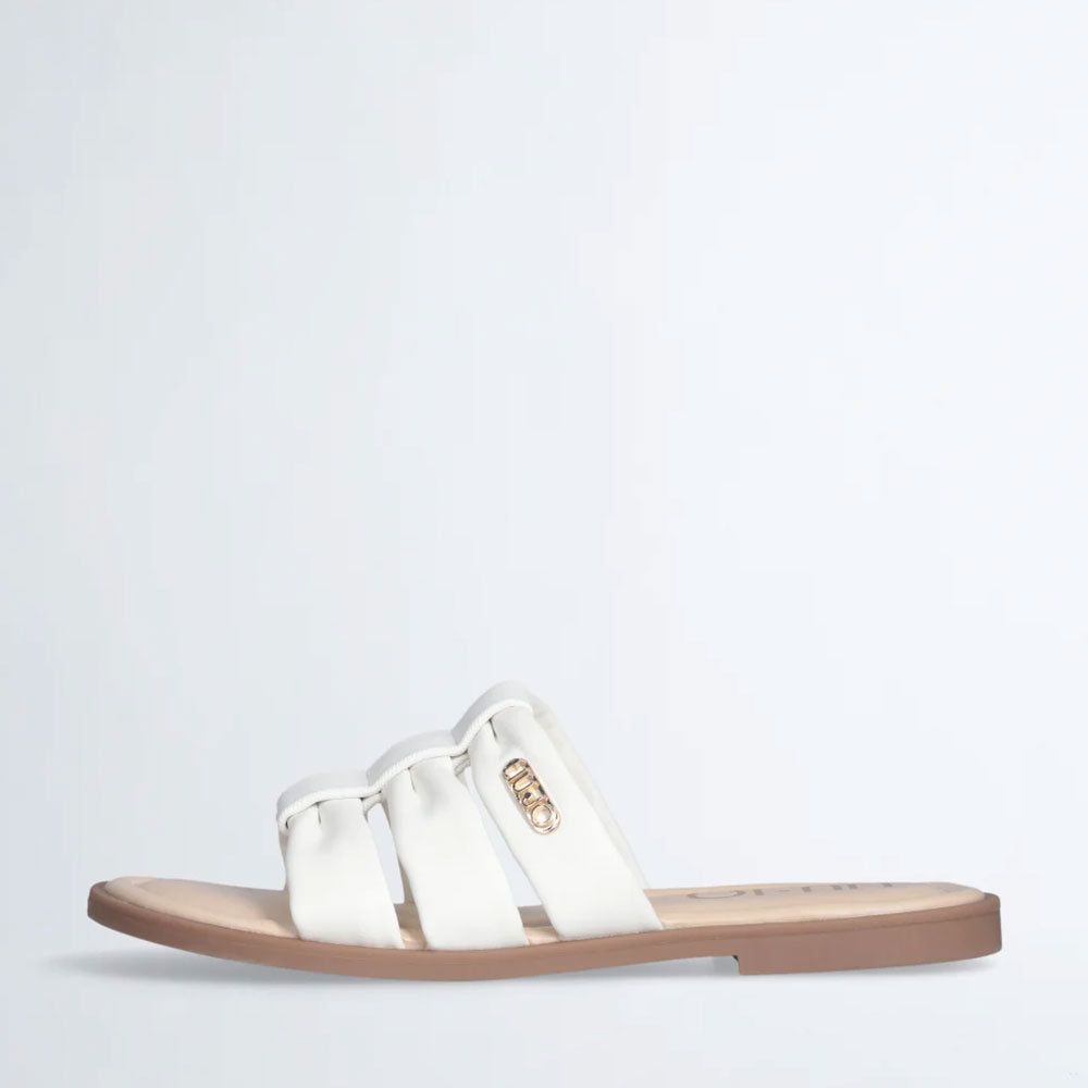 Ciabatte Flat LIU JO Amira 932 Bianche con Logo