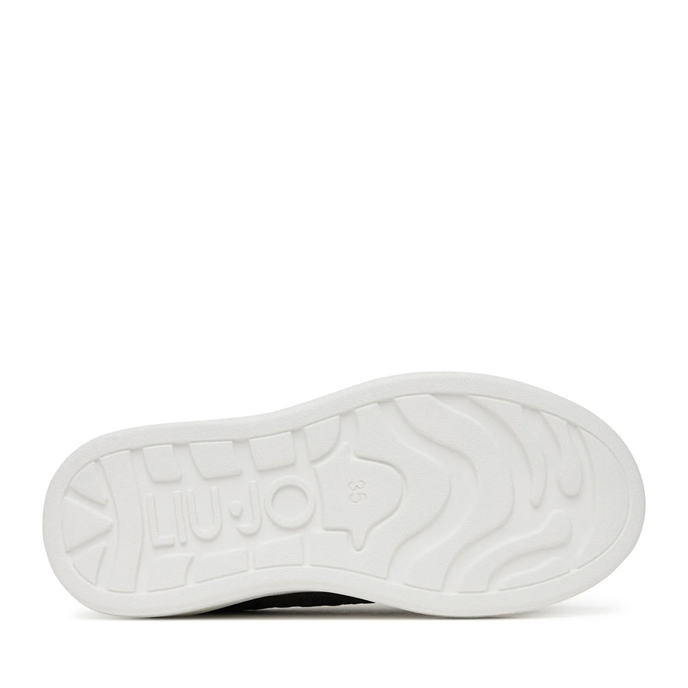 Sneakers Platform LIU JO Babol 01 Nero con Logo Embossed All Over