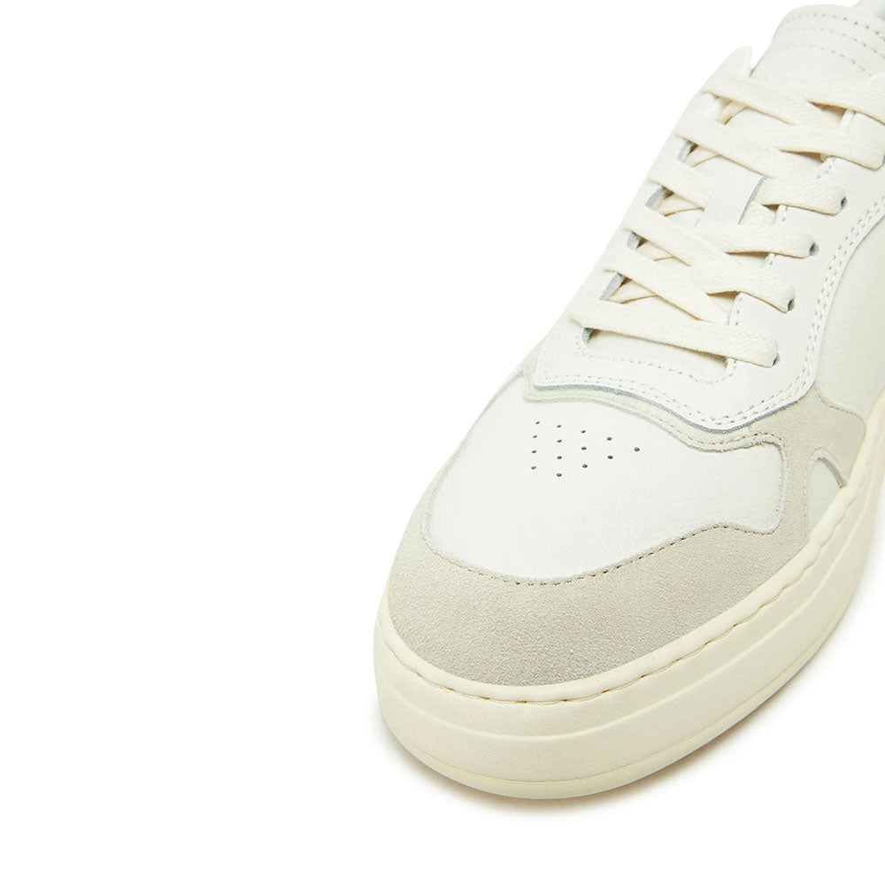LIU JO Boy 02 Herren-Sneaker aus cremeweißem getrommeltem Leder